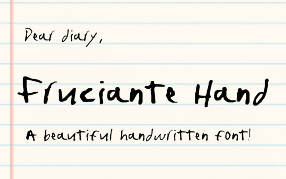 Fruciante Hand: A Font for Creative Projects