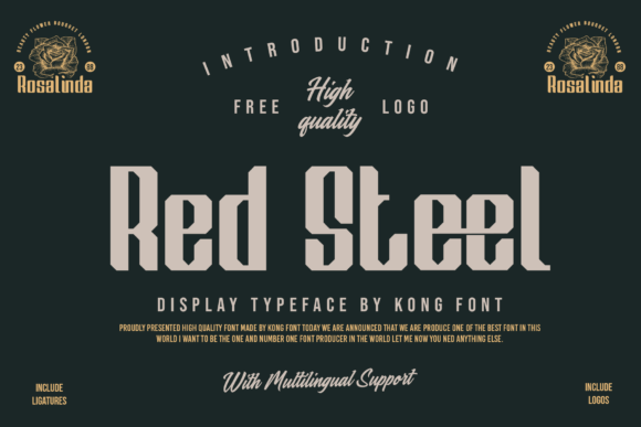 Red Steel Font for Creative Campaigns