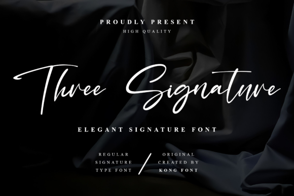 Three Signature Font for Creative Projects